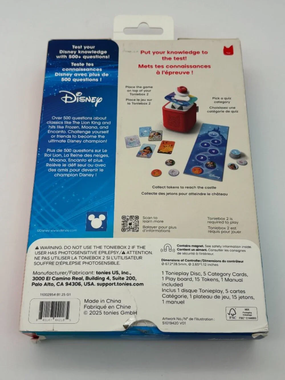 Tonies Disney: Quiz Kingdom Tonieplay Game Set + Controller NEW